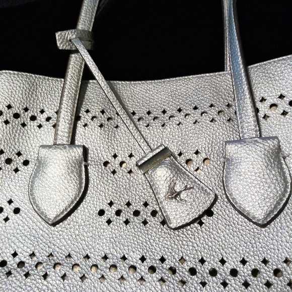 Silver Laser Cut TOTE Gold Inside - Picture 3 of 8